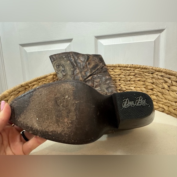 Dan Post Women’s Distressed Brown Heeled Boots Size 7 - Picture 5 of 8